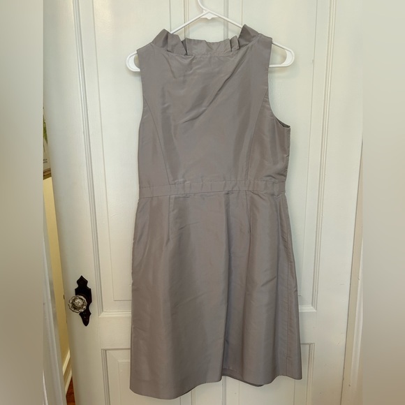J. Crew Silk Taffeta Gray Special Occasion & Party Dress, Size 10 - Picture 2 of 3